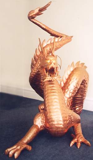 Hand made dragon, 6.5 feet high, 25 feet long.